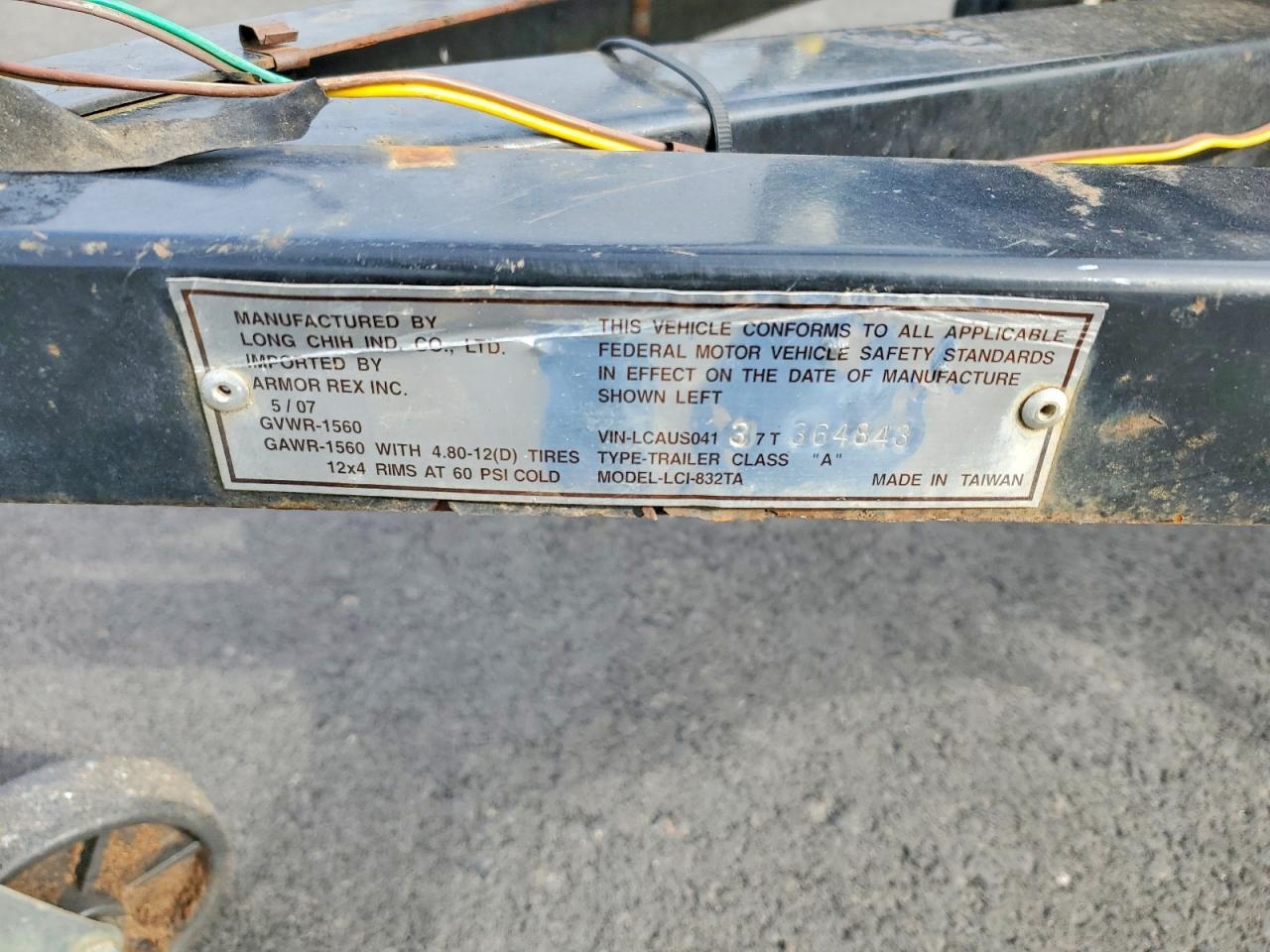 2007 Long 2006 Long Chih Motorcycle Trailer