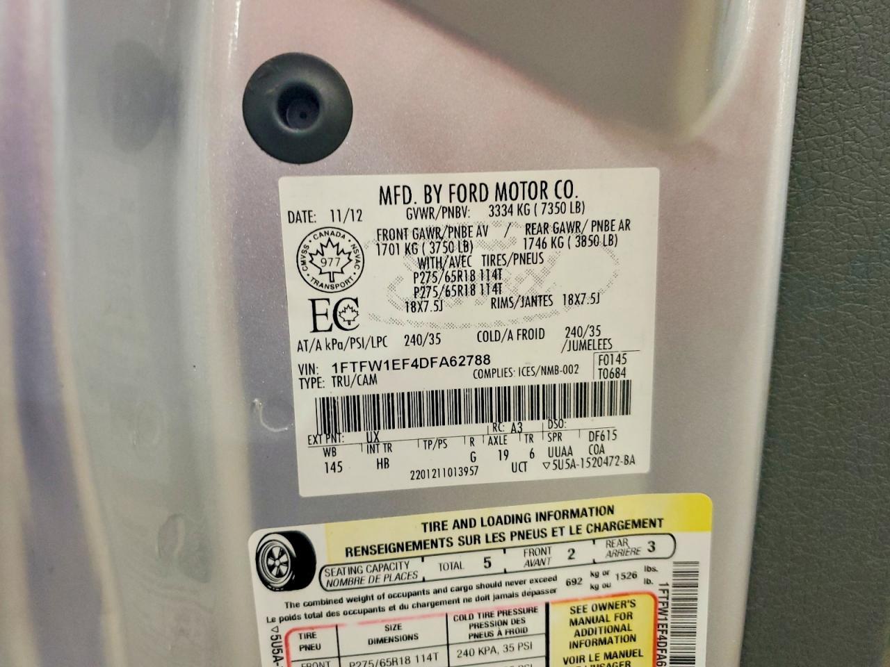 2013 Ford F150 Supercrew