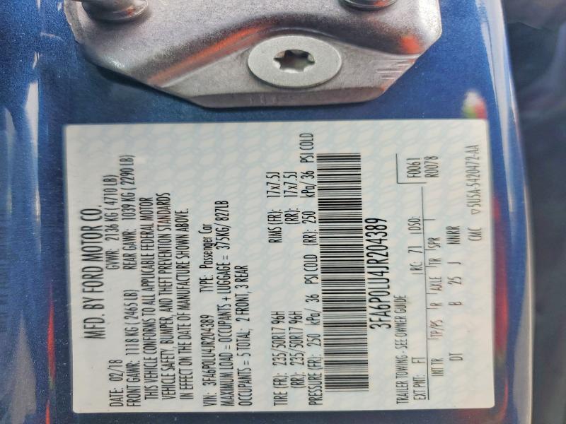 2018 Ford Fusion se Hybrid