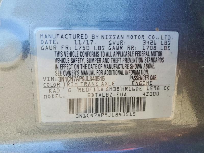 2018 Nissan Versa sv