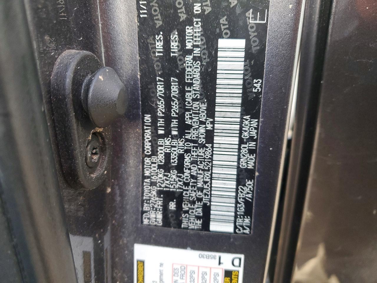 2020 Toyota 4runner SR5