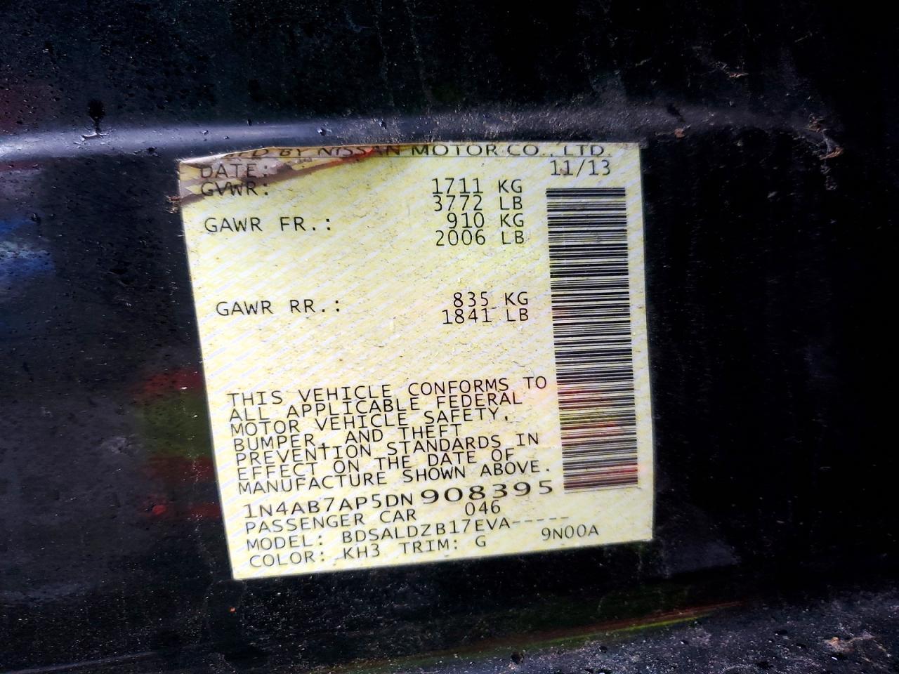 2013 Nissan Sentra sv