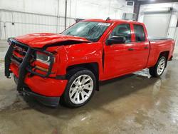 Salvage trucks for sale at Avon, MN auction: 2018 Chevrolet Silverado K1500 Custom