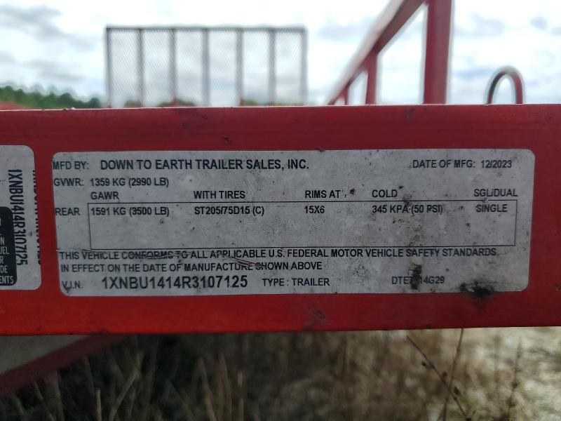 2024 Down To Earth Utility Trailer