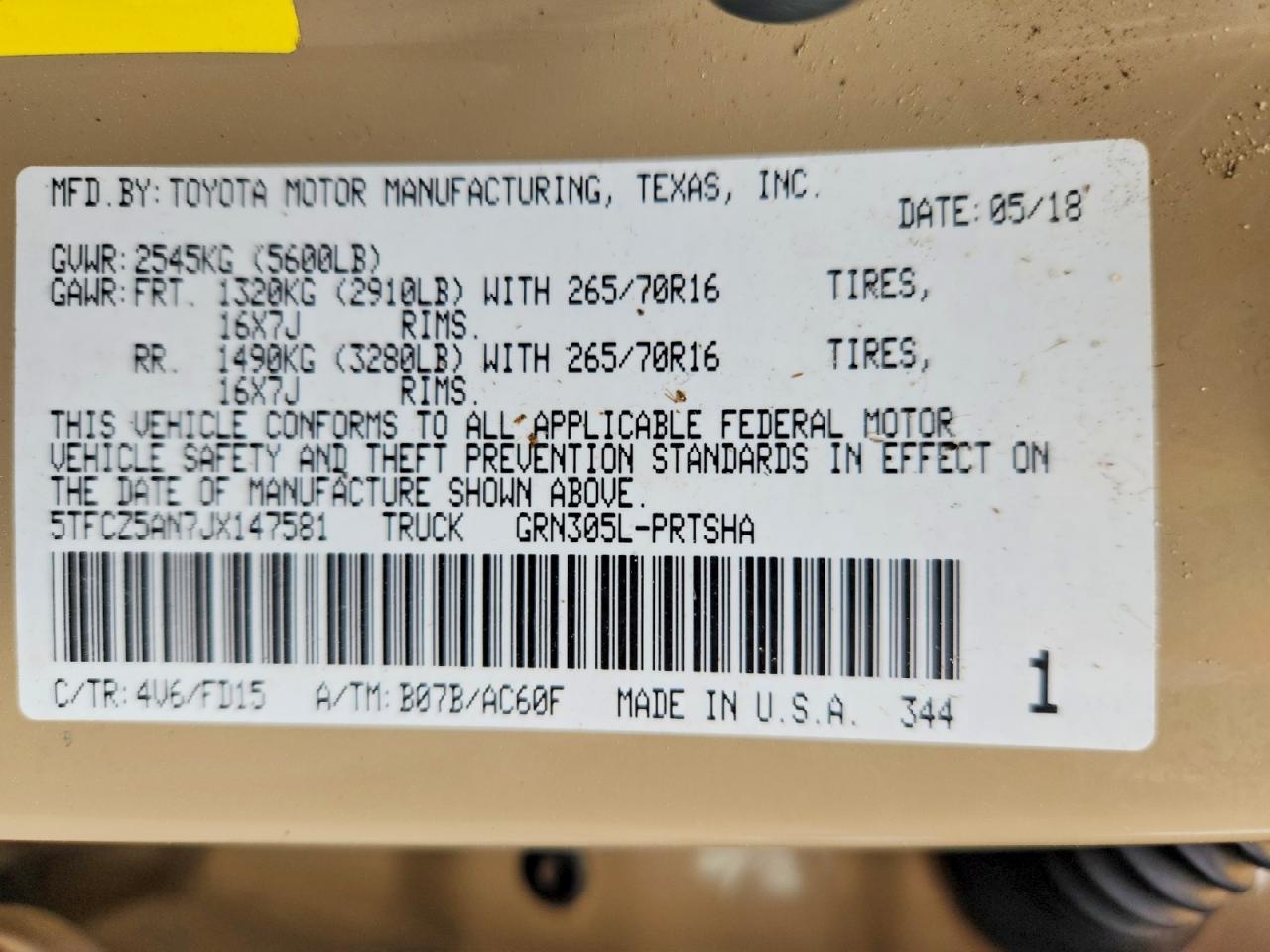 2018 Toyota Tacoma TRD OFF-Road