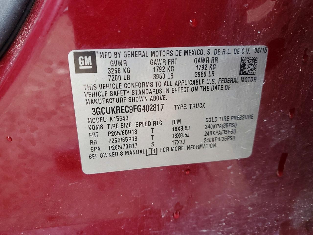 2015 Chevrolet Silverado K1500 LT