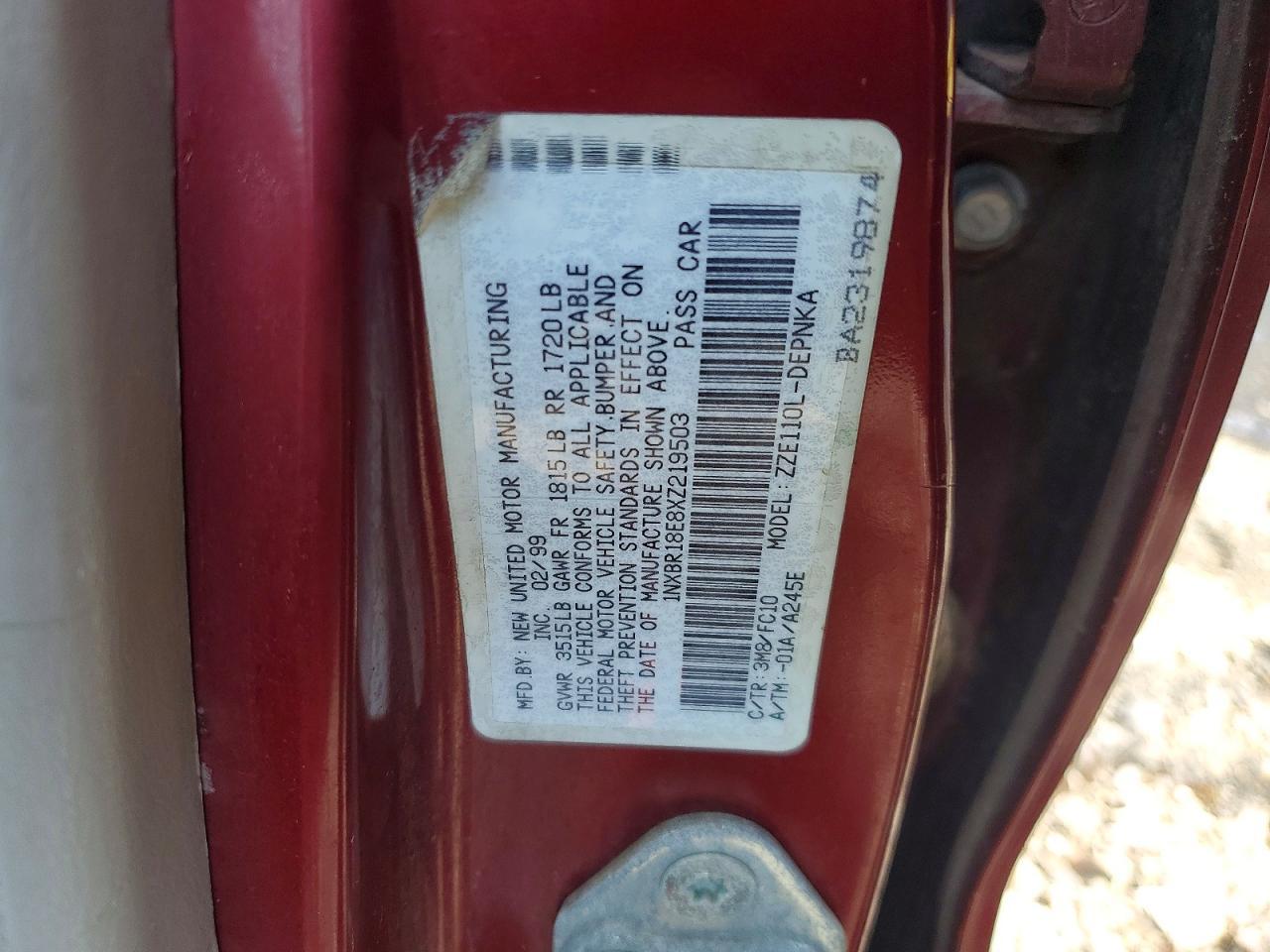 1999 Toyota Corolla ve