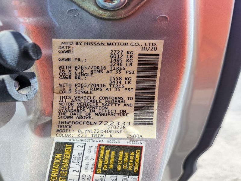 2020 Nissan Frontier SV