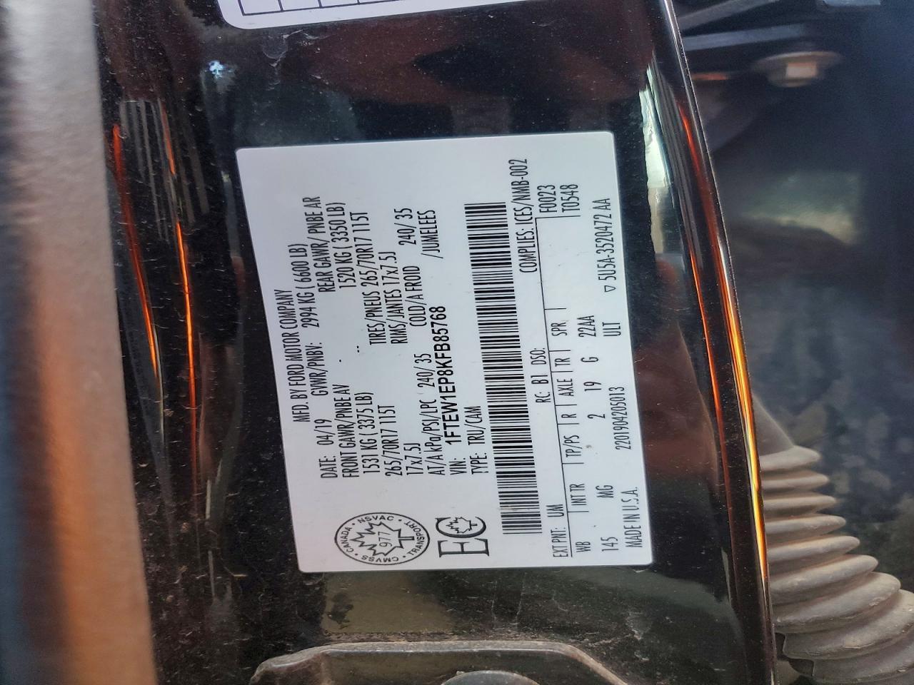 2019 Ford F150 Supercrew