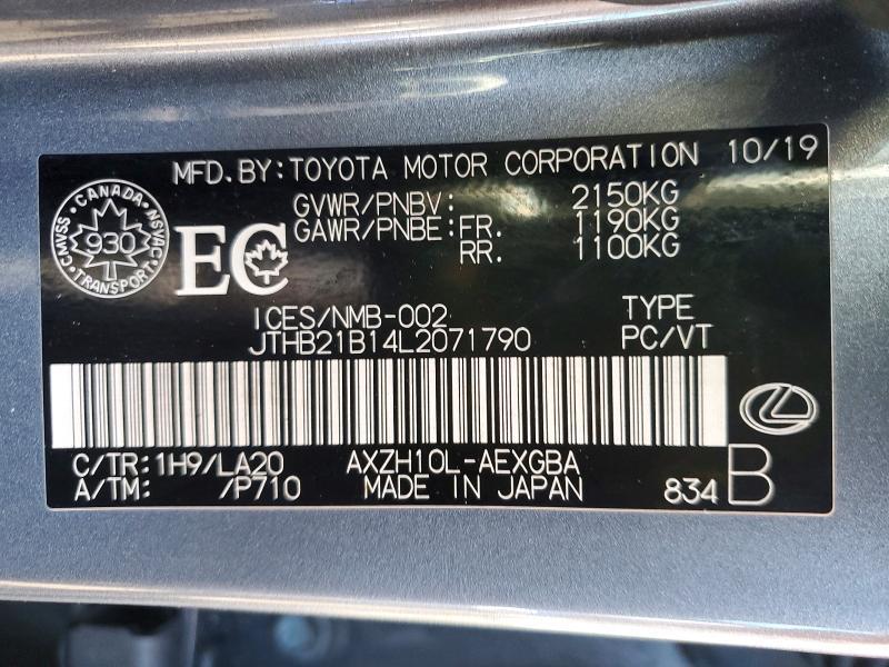 2020 Lexus Es 300h Base