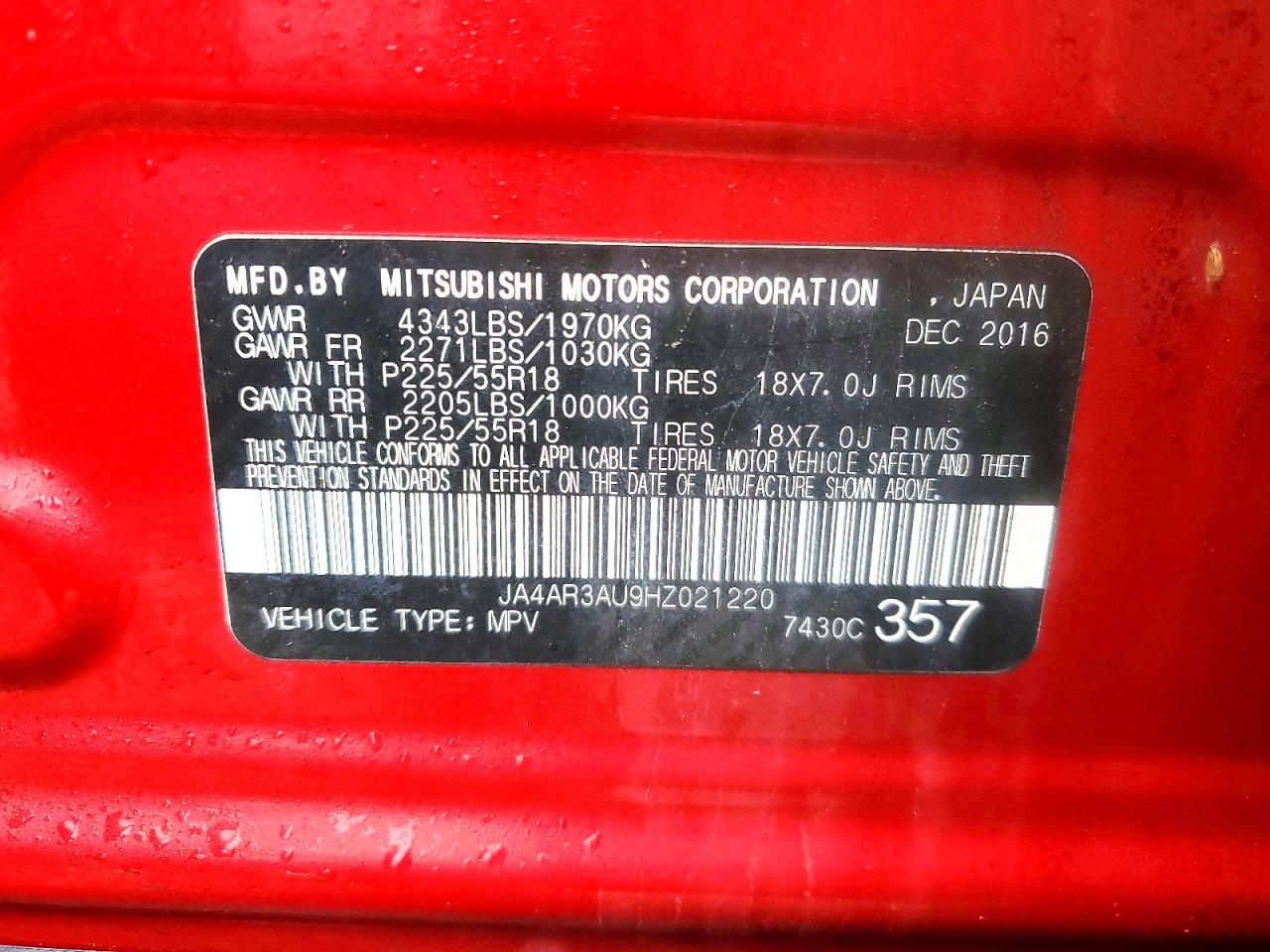 2017 Mitsubishi Outlander Sport es