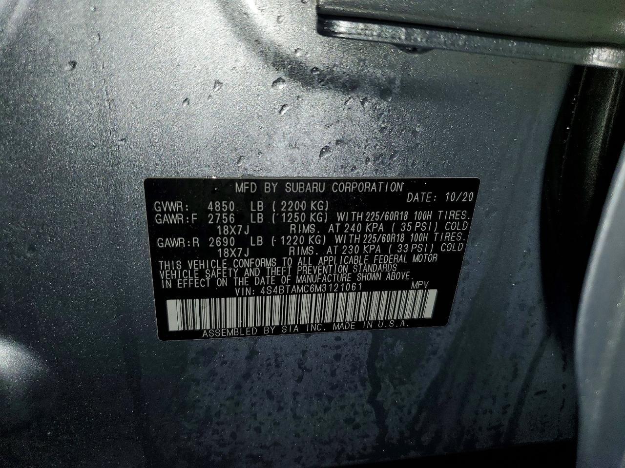 2021 Subaru Outback Limited