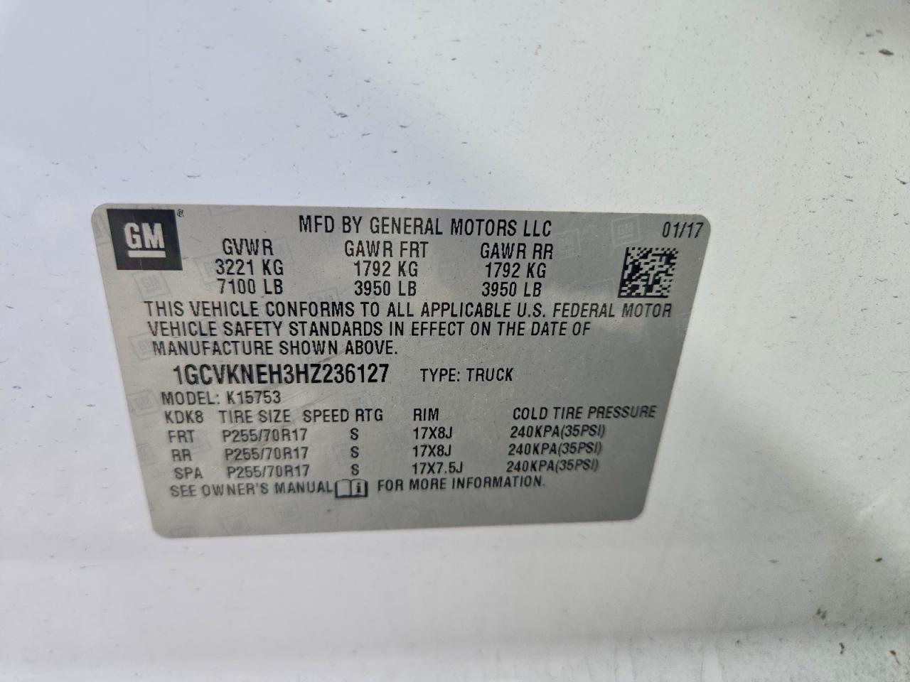 2017 Chevrolet Silverado K1500