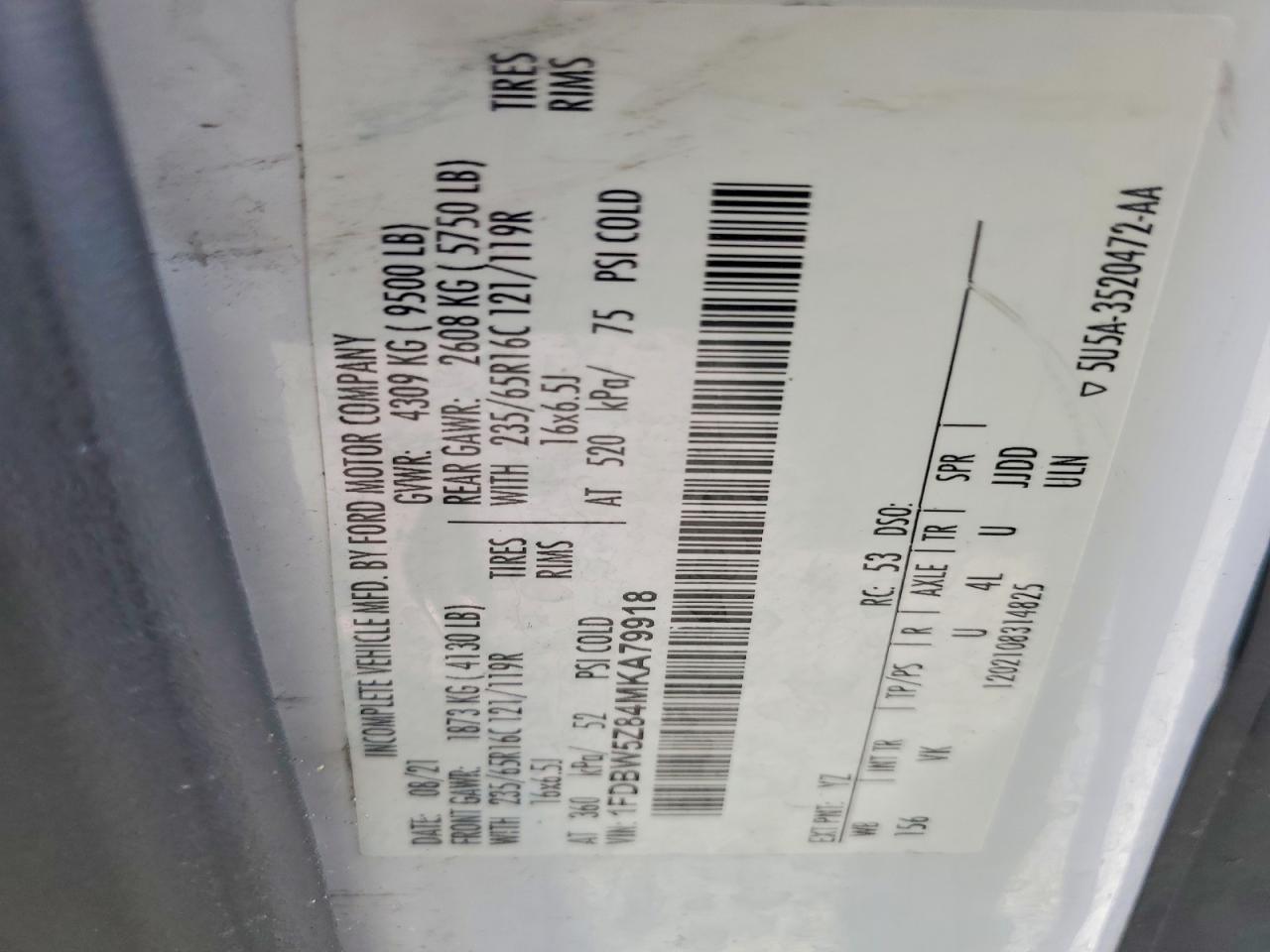 2021 Ford Transit Delivery Truck