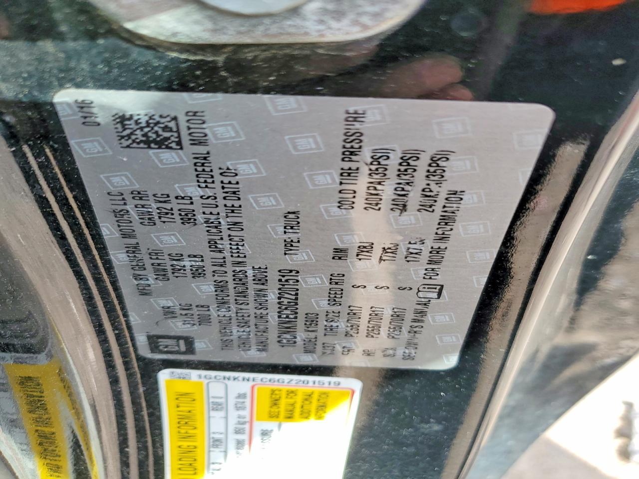 2016 Chevrolet Silverado K1500