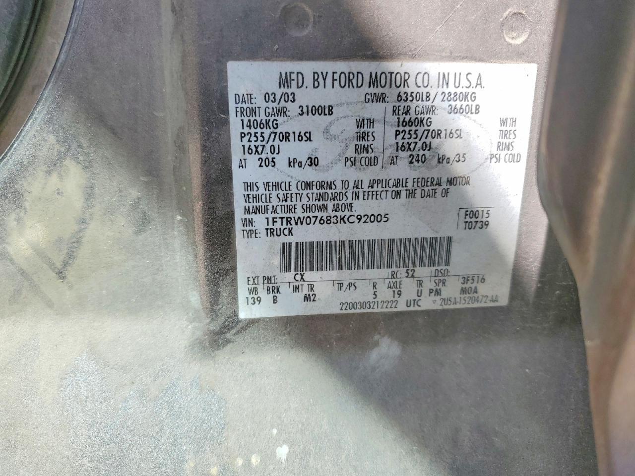 2003 Ford F150 Supercrew