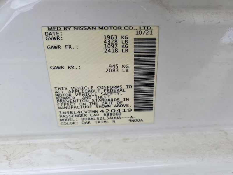 2021 Nissan Altima 2.5 sr