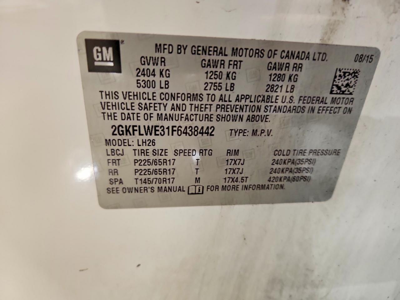 2015 GMC Terrain sle