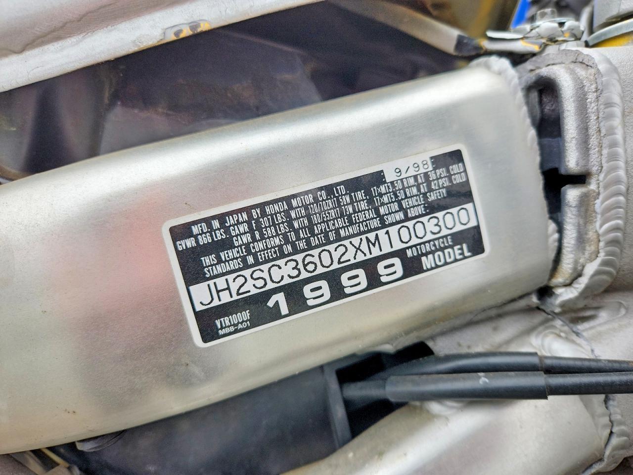 1999 Honda VTR1000 F