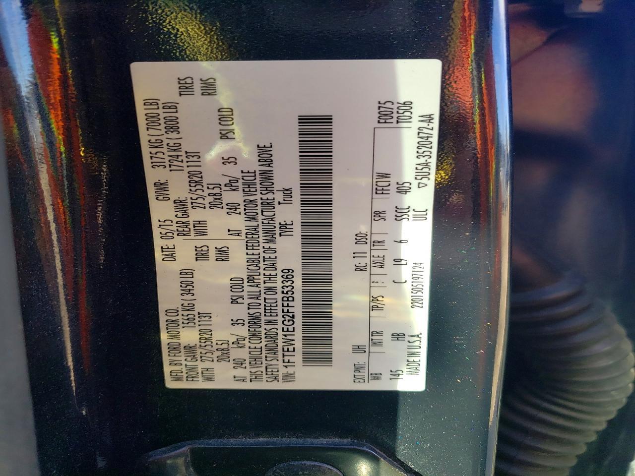 2015 Ford F150 Supercrew