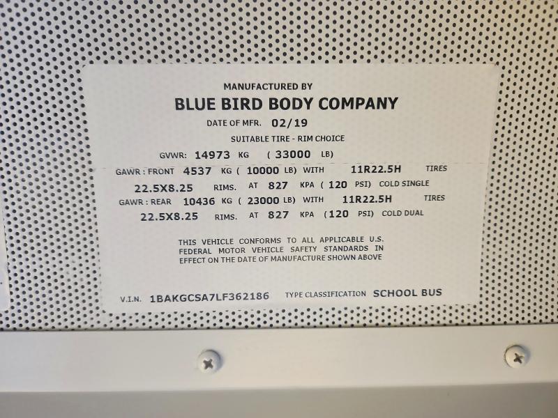 2020 Blue Bird School Bus / Transit Bus