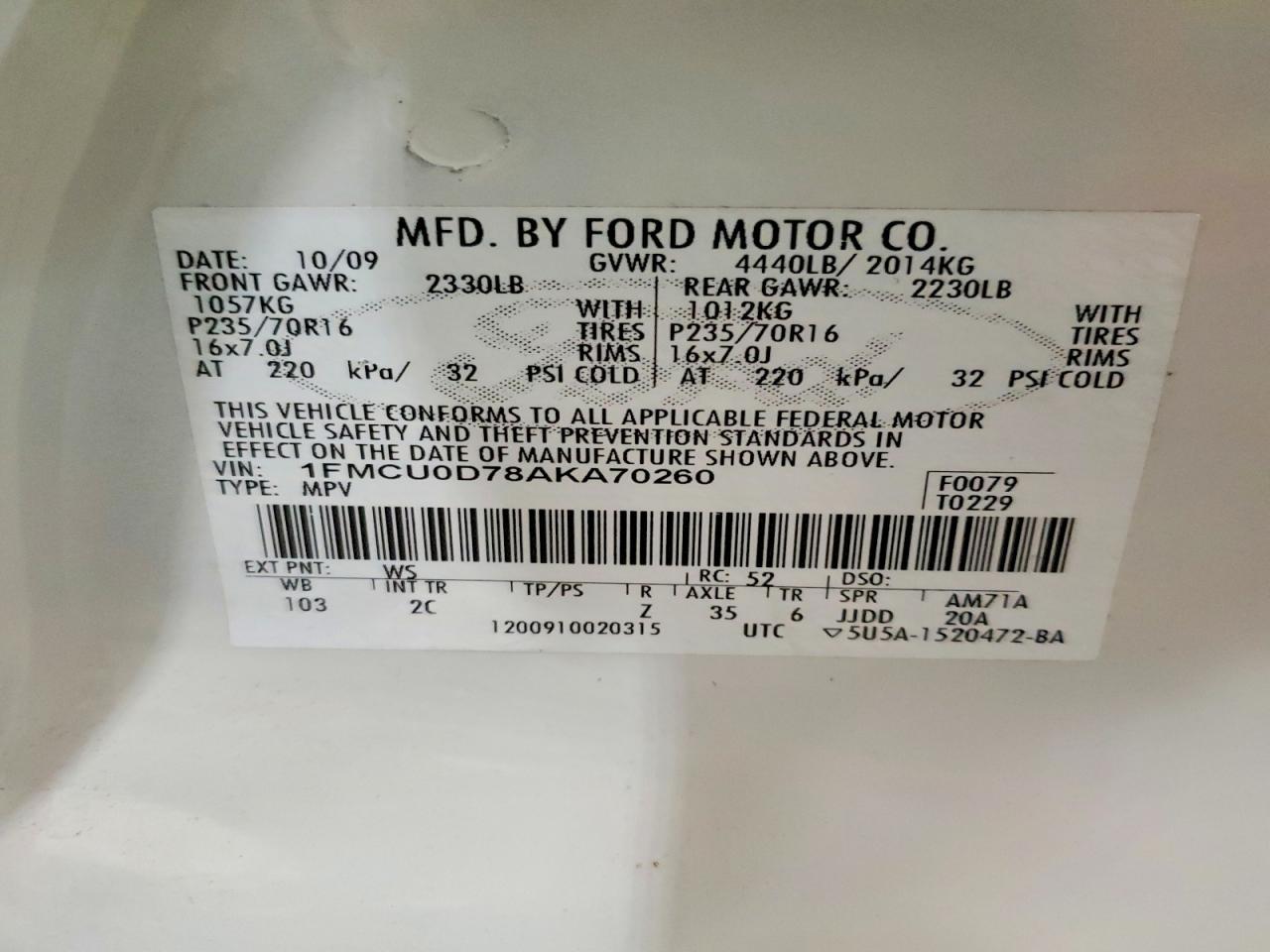 2010 Ford Escape xlt