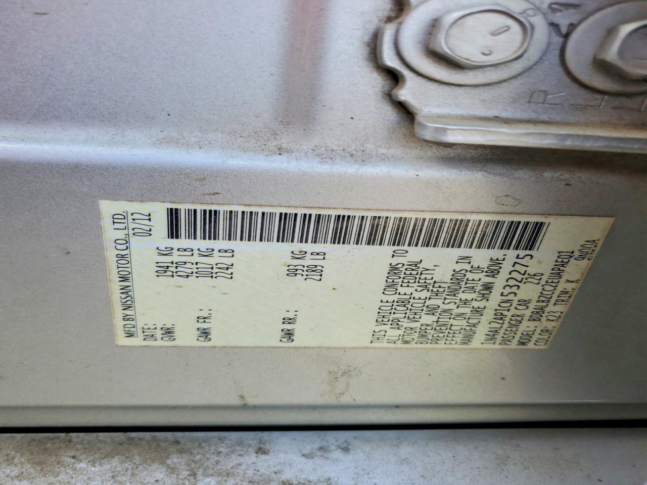 2012 Nissan Altima 2.5