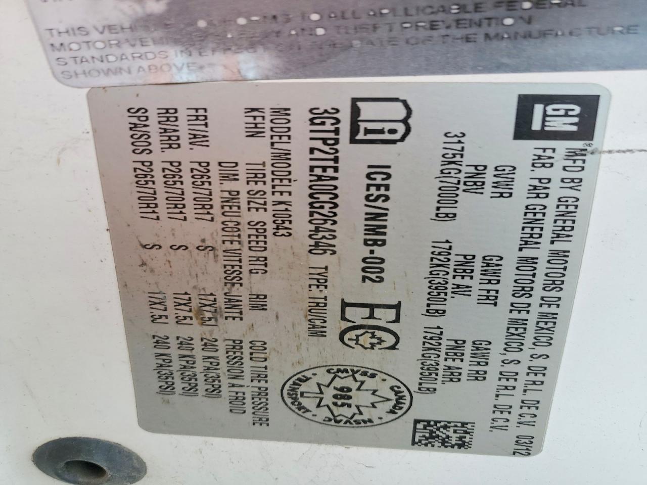 2012 GMC Sierra K1500