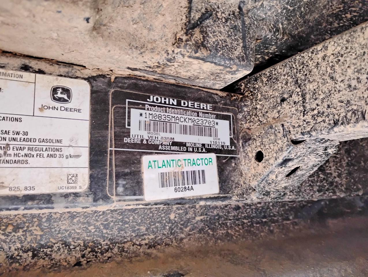 2019 John Deere XUV835M Utility Vehicle