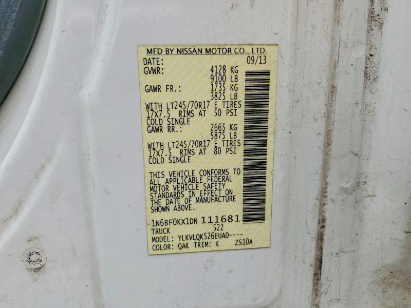 2013 Nissan NV 2500 Delivery Van