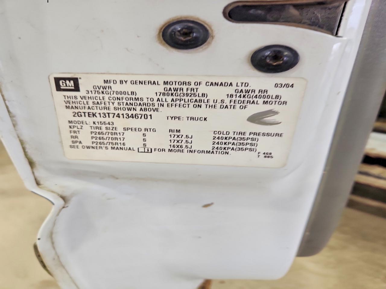 2004 GMC New Sierra K1500