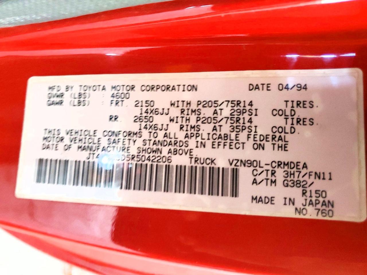 1994 Toyota Pickup DX V6