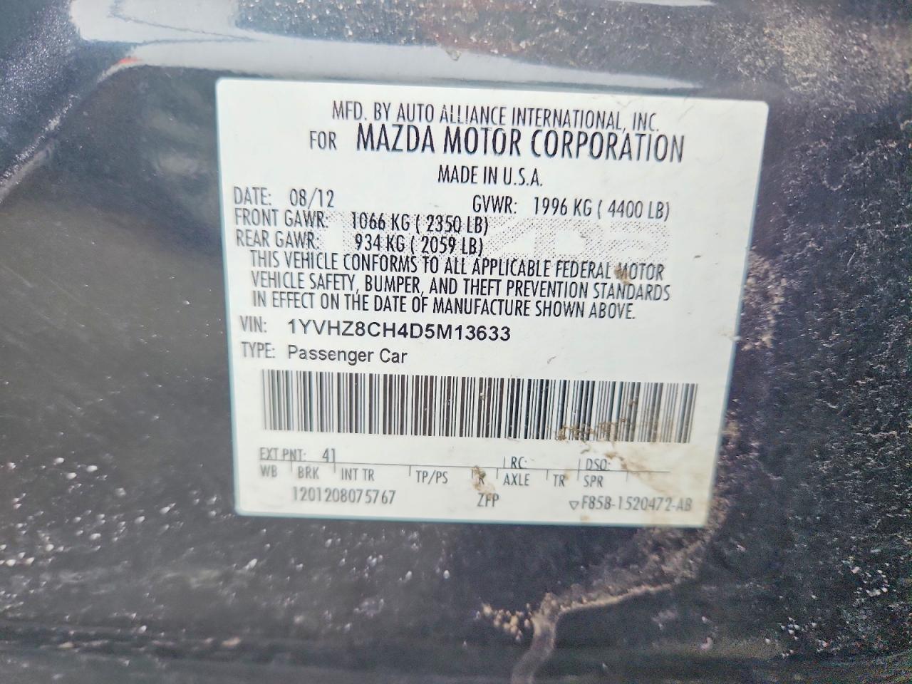 2013 Mazda 6 Grand Touring