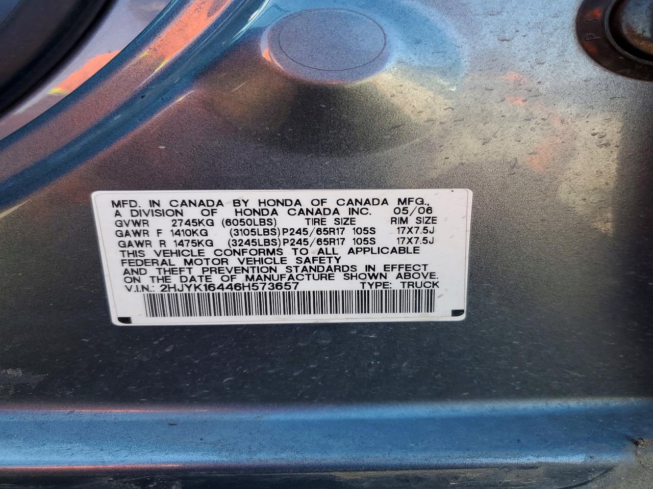 2006 Honda Ridgeline RTS