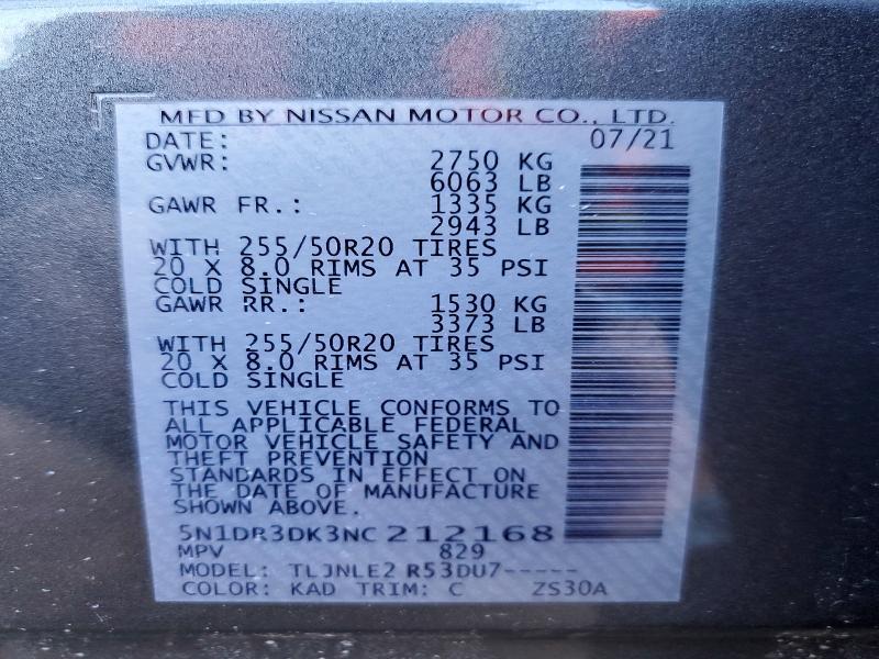 2022 Nissan Pathfinder Platinum