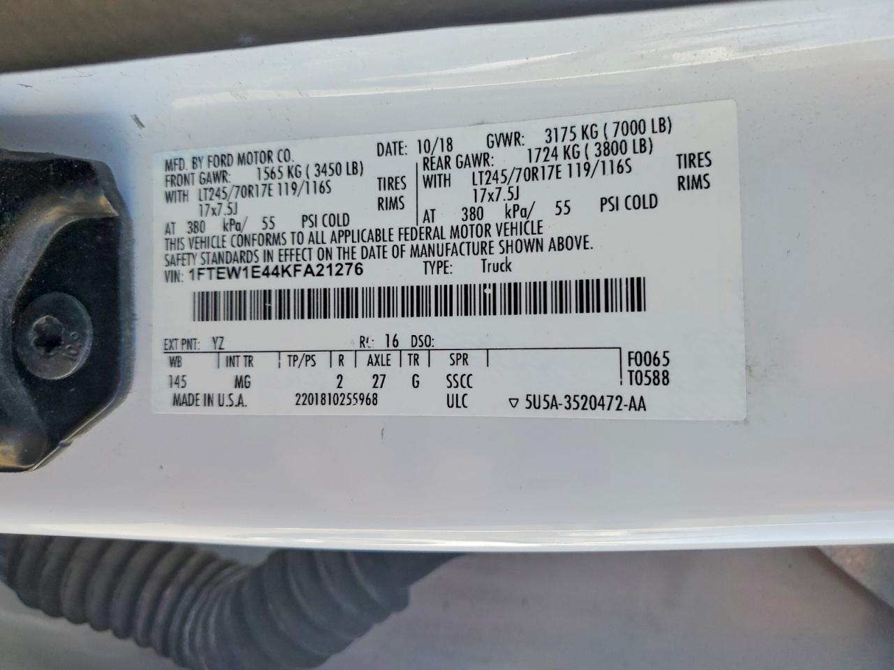 2019 Ford F150 Supercrew