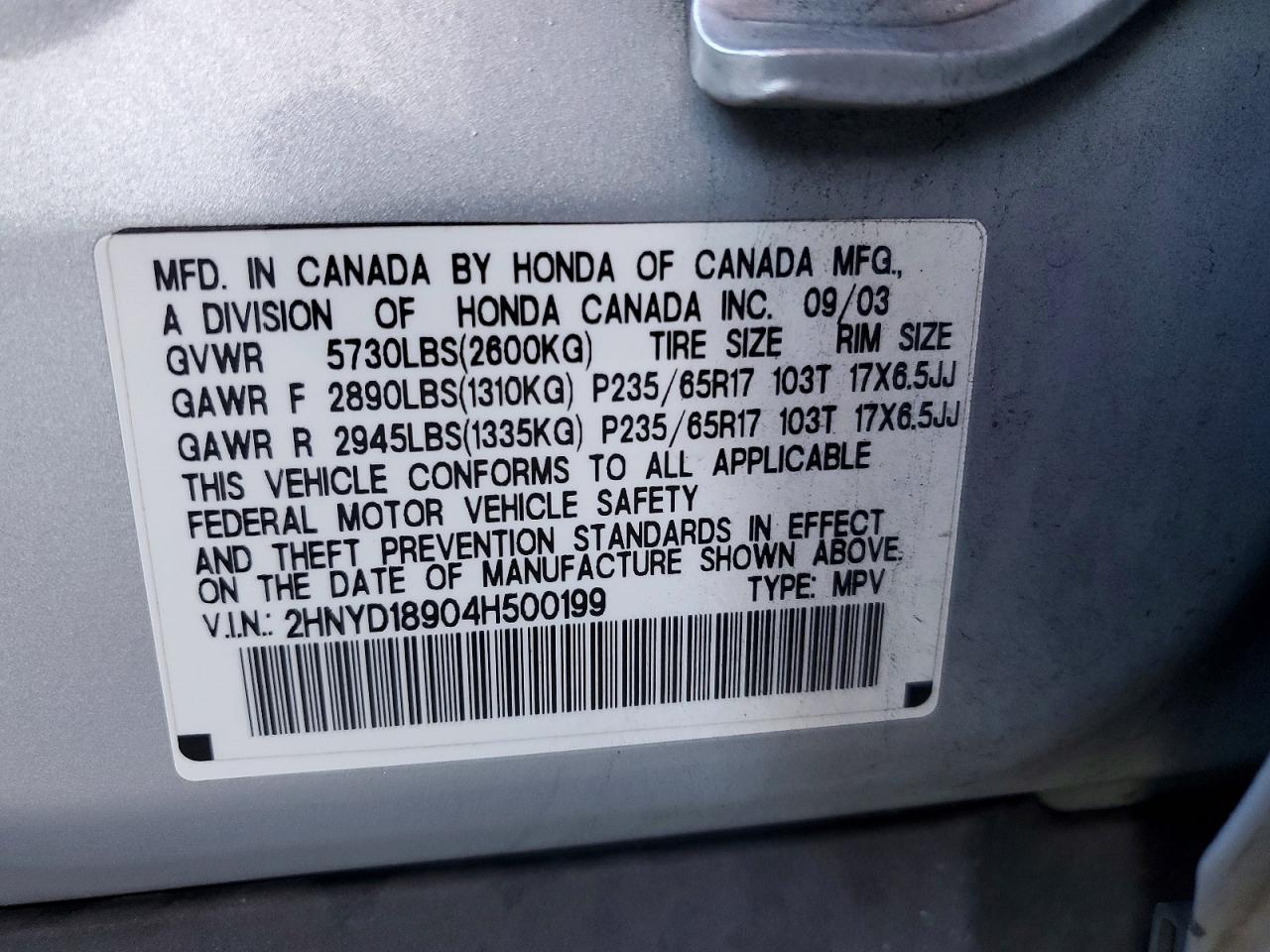 2004 Acura Mdx Touring
