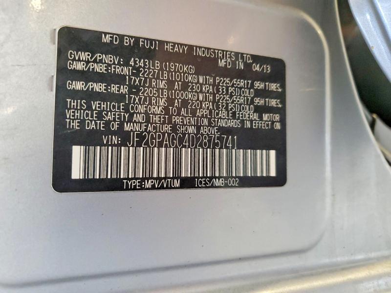 2013 Subaru Xv Crosstrek 2.0 Limited