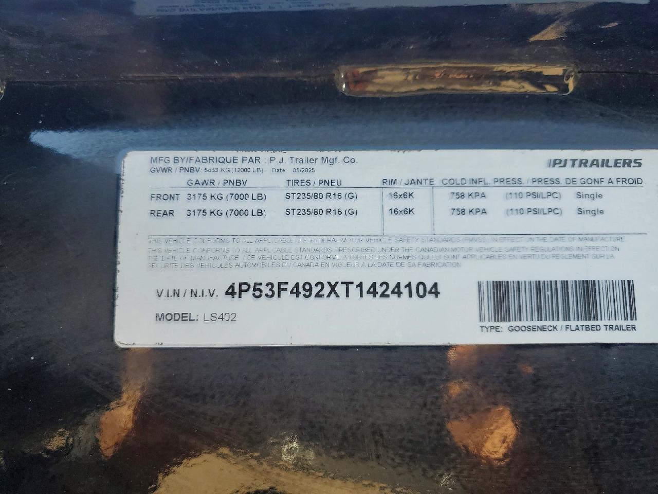 2026 PJ Flatbed Trailer