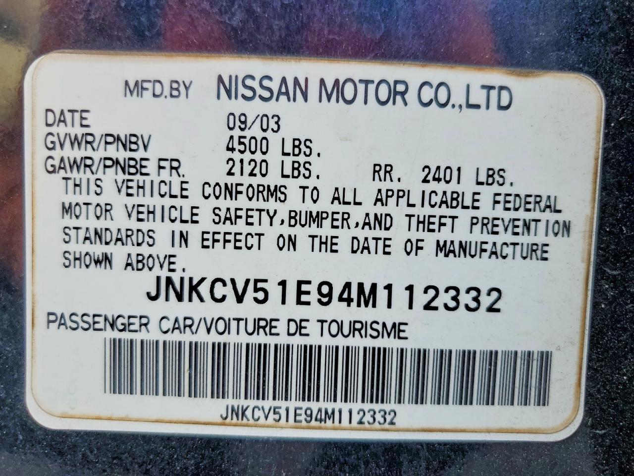 2004 Infiniti G35 Base