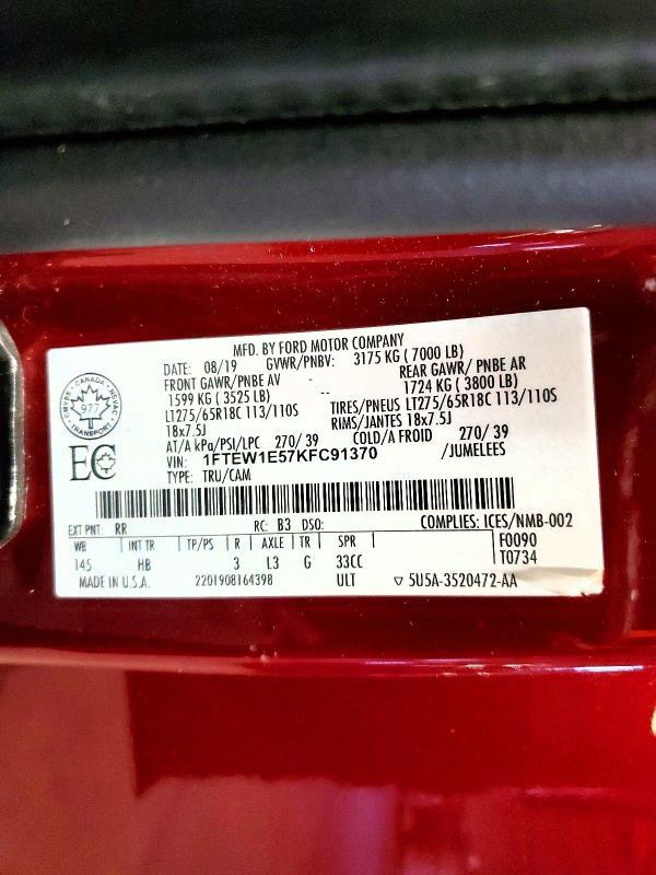 2019 Ford F150 Supercrew