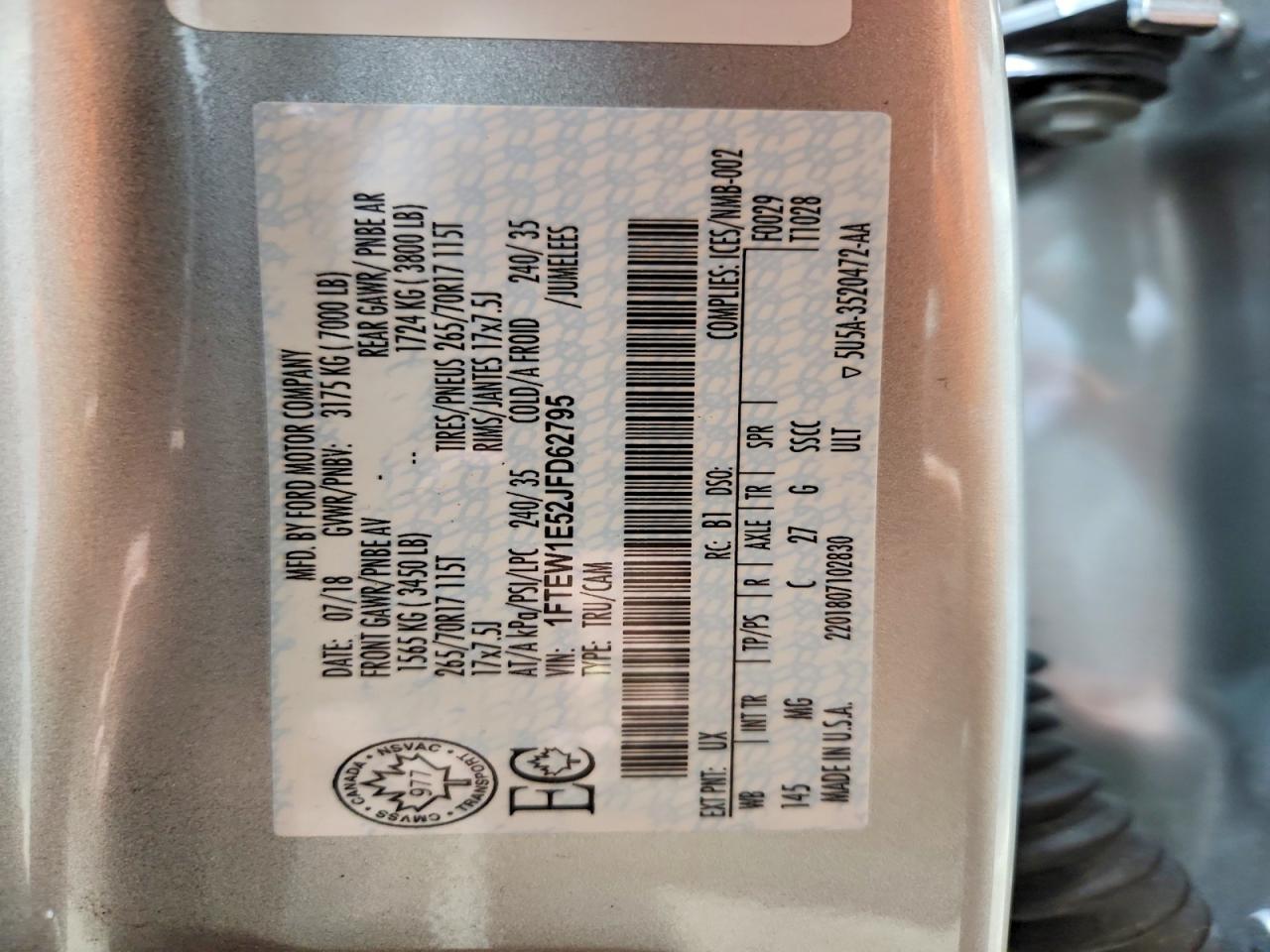 2018 Ford F150 Supercrew