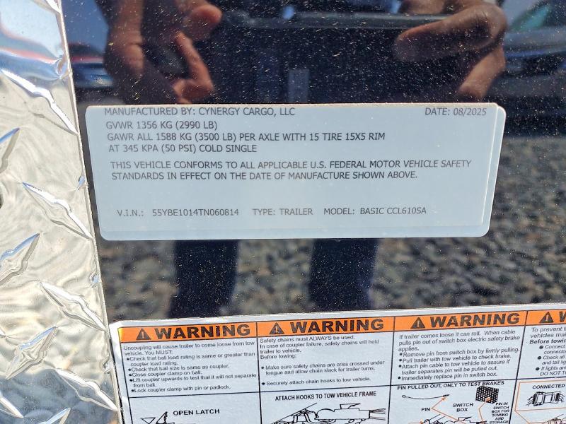 2026 Cynergy Cargo Basic Ccl610sa Enclosed Cargo Trailer
