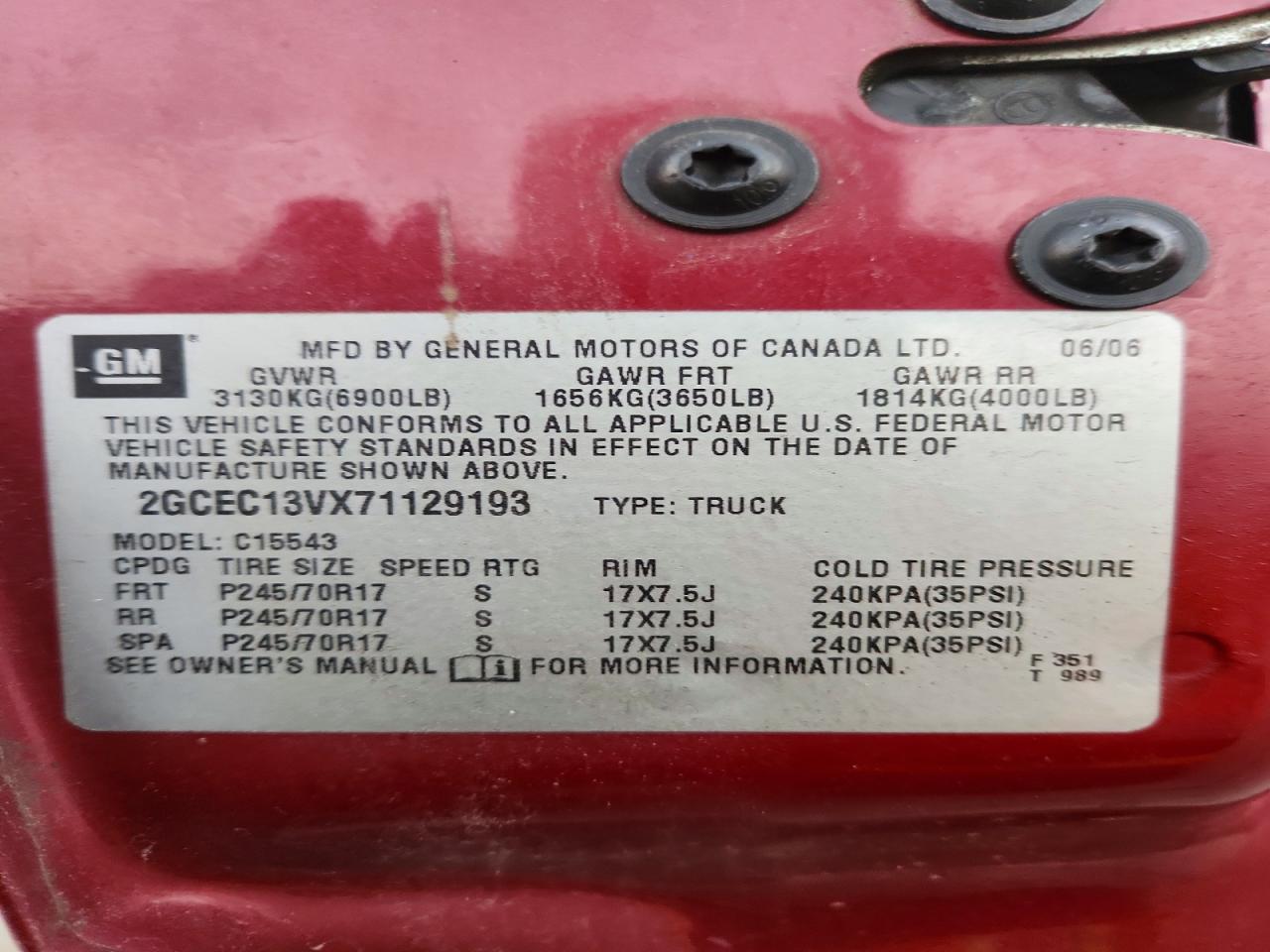 2007 Chevrolet Silverado C1500 Classic Crew Cab