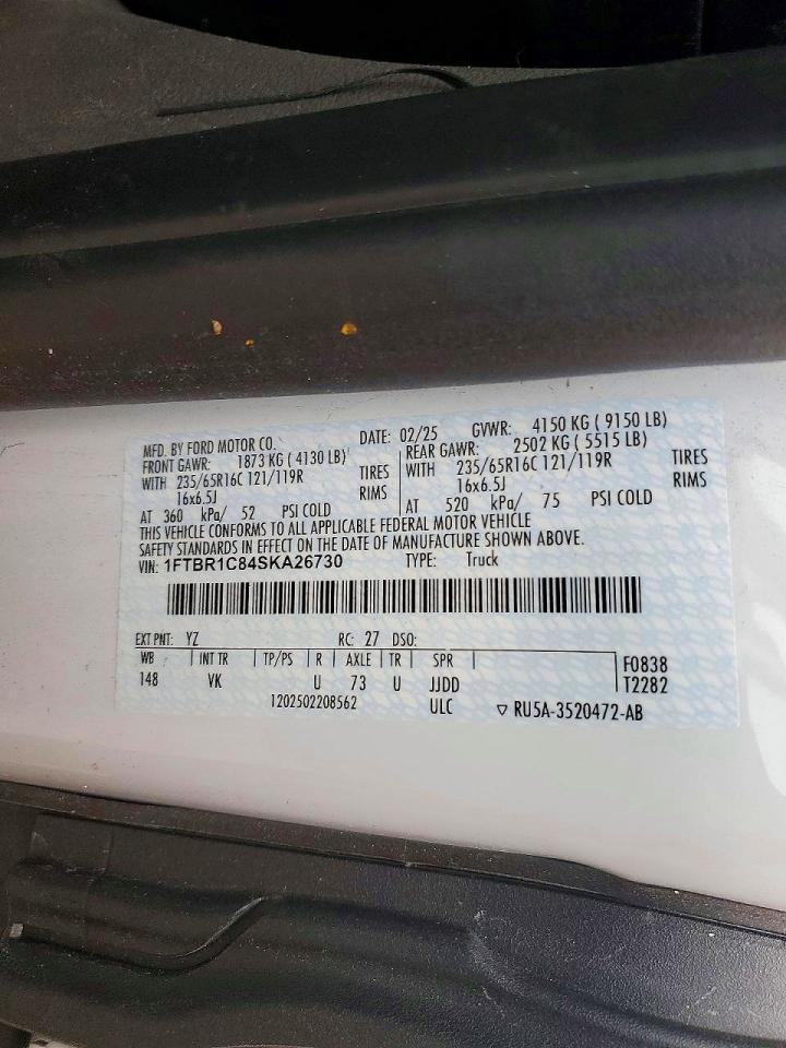 2025 Ford Transit 250 Medium Roof Utility / Service Van