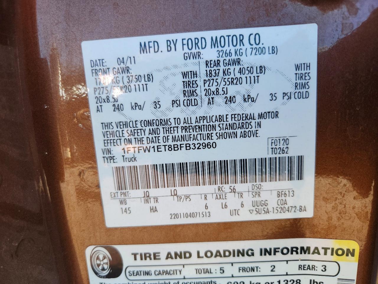 2011 Ford F150 Supercrew
