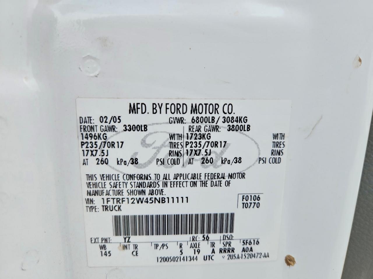 2005 Ford F150