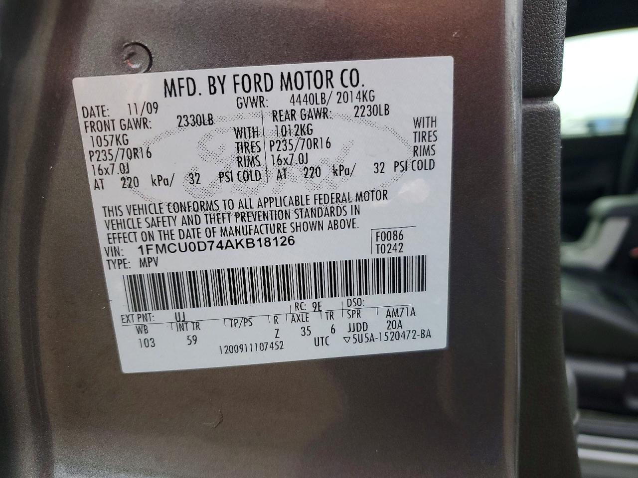 2010 Ford Escape xlt