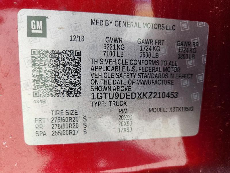 2019 GMC Sierra K1500 SLT