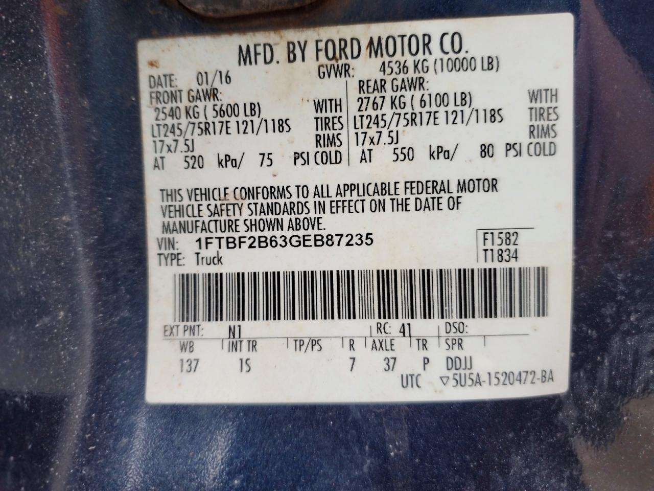 2016 Ford F250 Super Duty